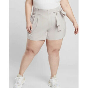 Athleta Skyline Short II Abalone Grey Plus‎ Sz. 24 NWT $59 Sustainable UPF